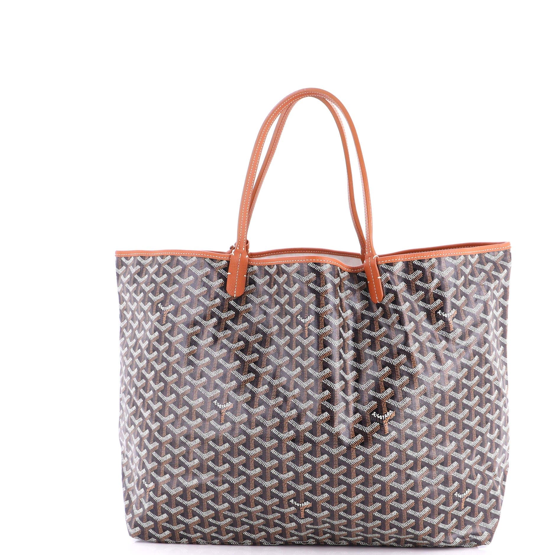 Pre-Owned Goyard Saint Louis Tote Coated Canvas GM, Alternate, color, Black