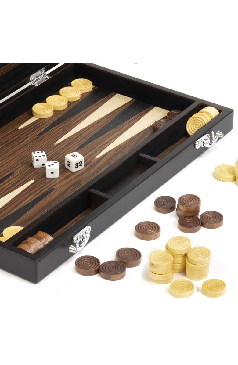 Merchant Ambassador Craftsman Deluxe Wood Backgammon Game Set, Alternate, color, Multicolored