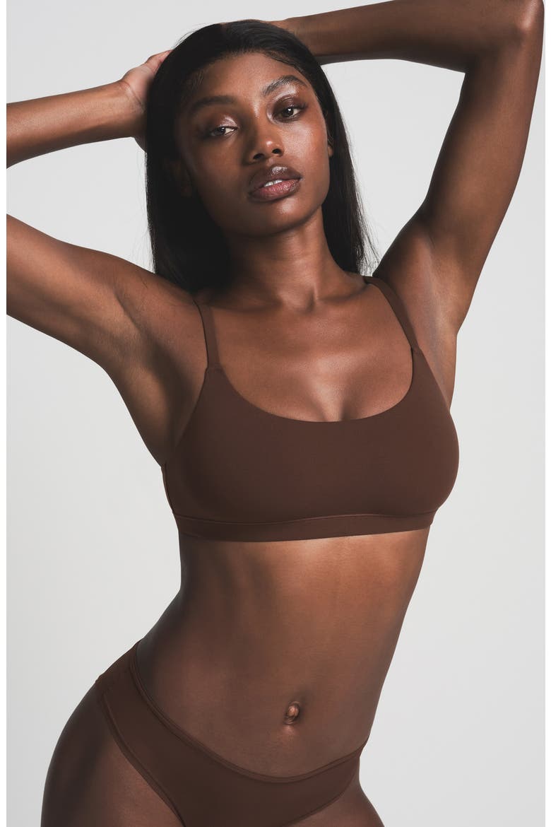 Fits Everybody Scoop Bralette, Alternate, color, COCOA