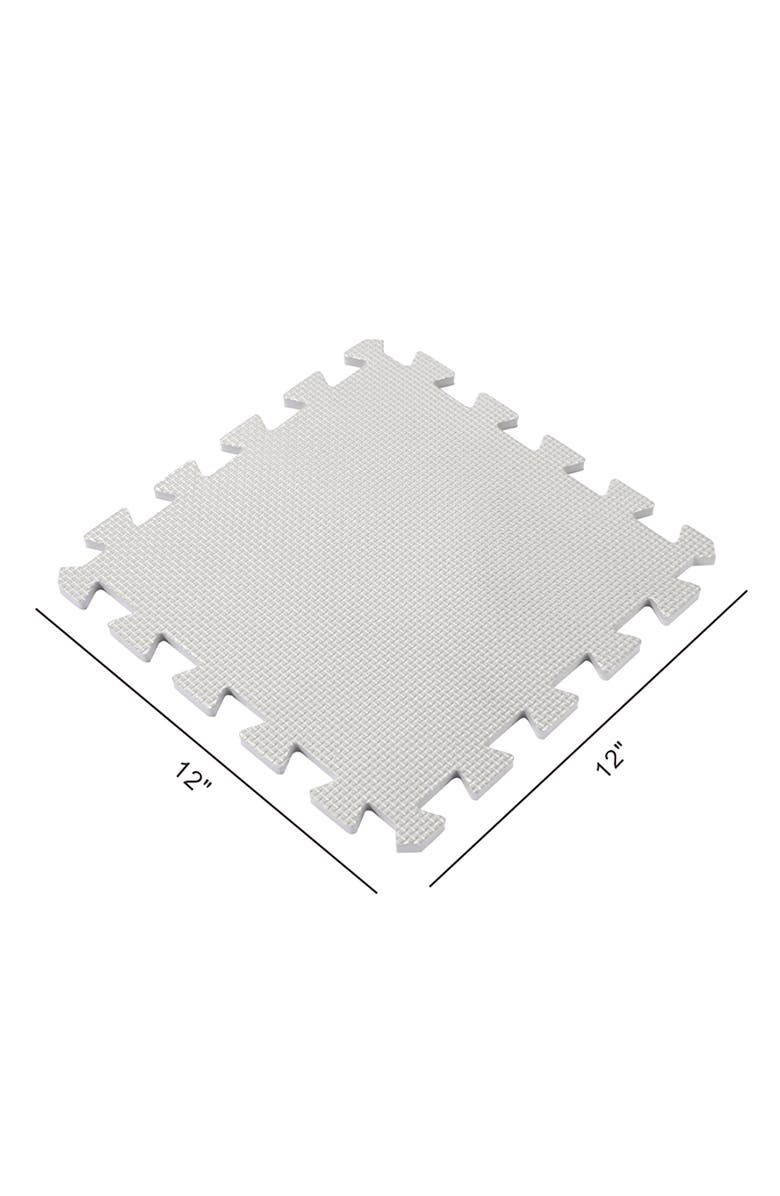 Easy Playhouse 12 Soft Foam Floor Tiles Bluegreywhite, Interlocking Mat, Alternate, color,