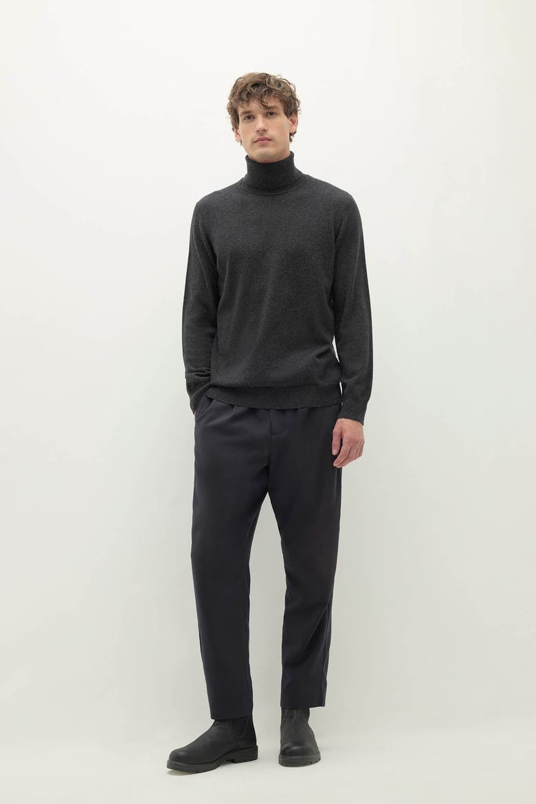Nicholo Cashmere Turtleneck, Main, color, Charcoal