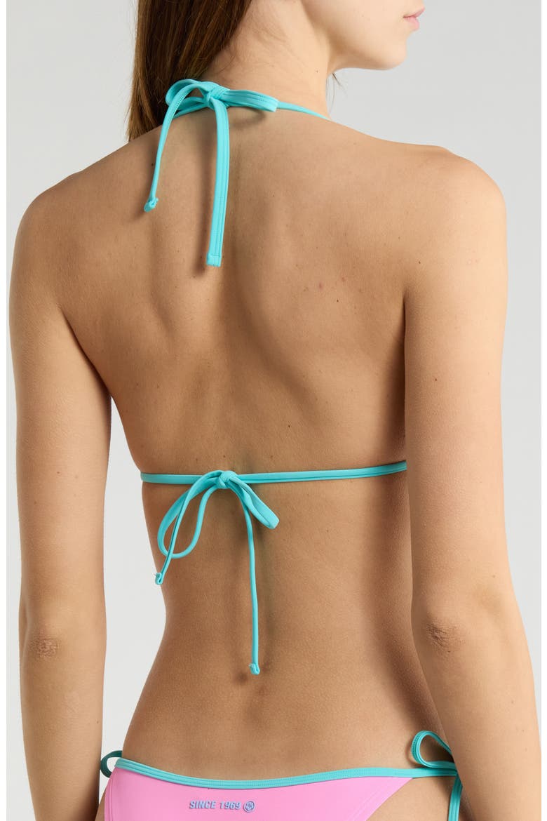 Surf Puff Triangle Bikini Top, Alternate, color, LIGHT PINK