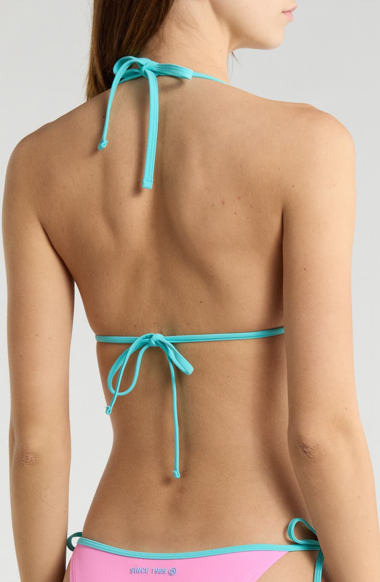 Rip Curl Surf Puff Triangle Bikini Top, Alternate, color, Light Pink