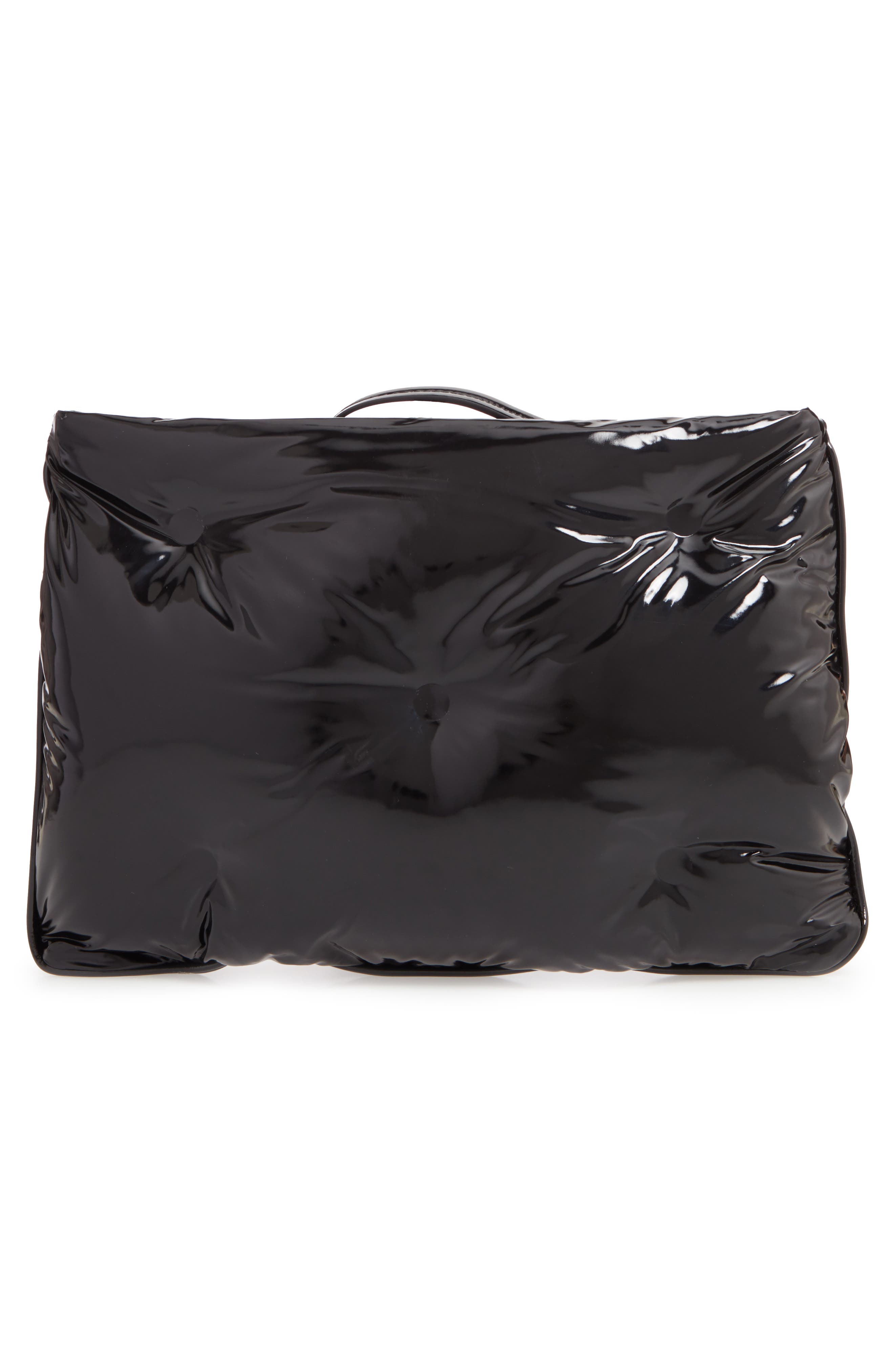 Maison Margiela Glam Slam Patent Faux Leather Wristlet, Alternate, color, 