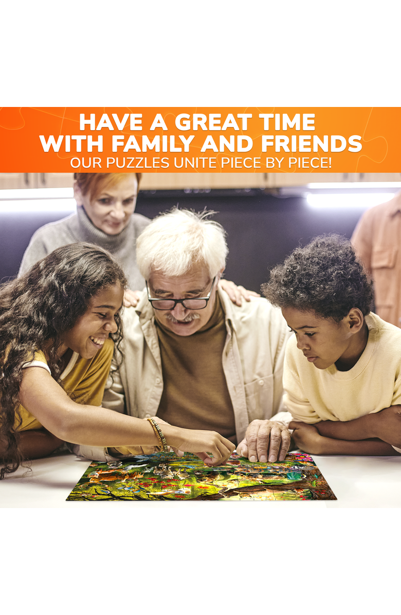 Quokka 100-Piece Kids Puzzle Set -  Illustrated Jigsaw Puzzles with Educational Themes for Ages 6+, Alternate, color, Forest