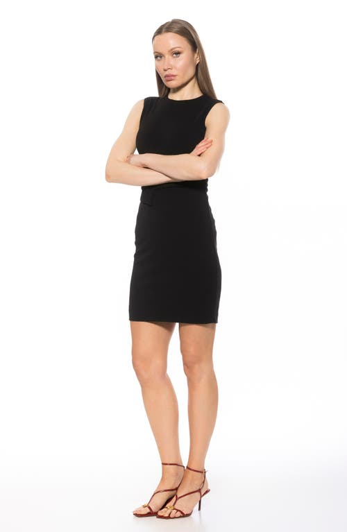 Alexia Admor Mia Mock Neck Sleeveless Sheath Dress In Black