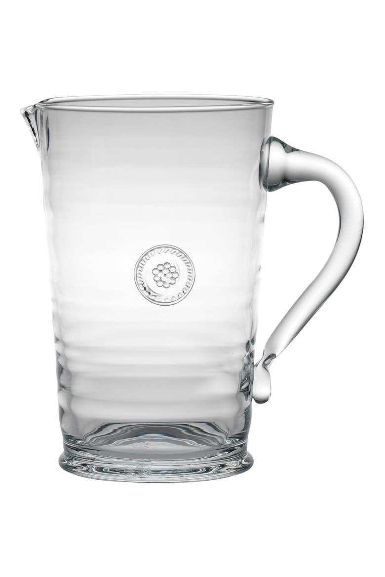 Berry & Thread Glass Pitcher, Main, color, CLEAR