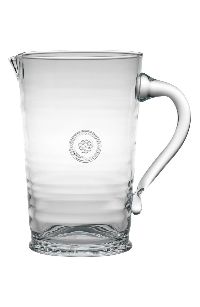 Juliska Berry & Thread Glass Pitcher, Main, color, Clear