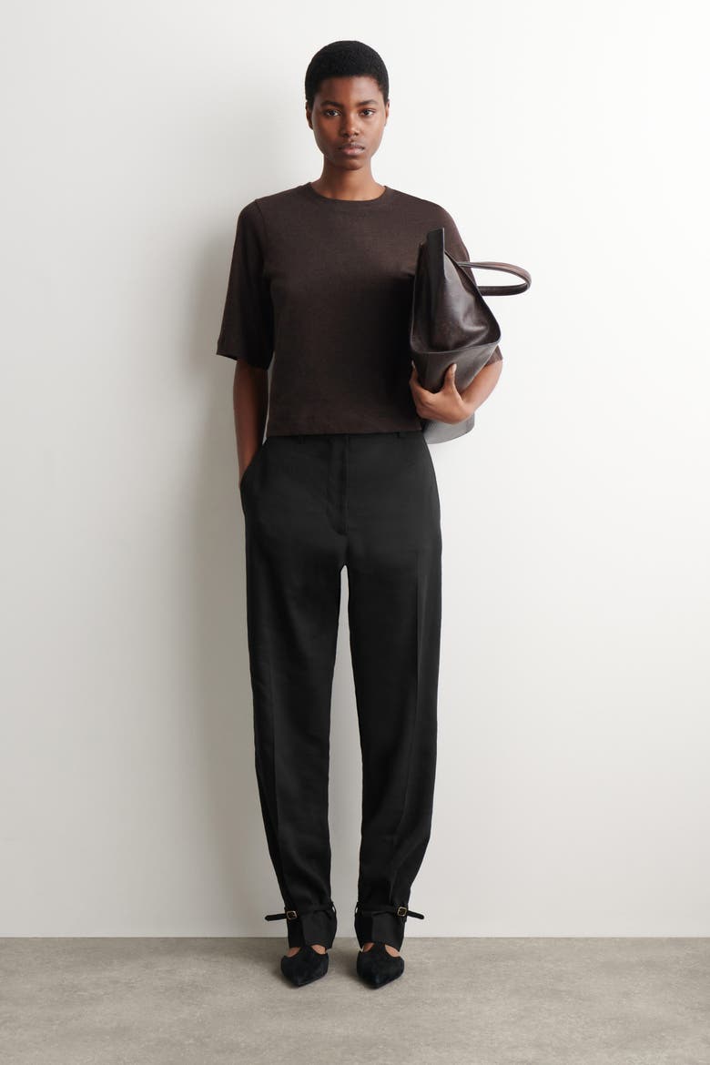 Cotton T-Shirt, Alternate, color, DARK BROWN