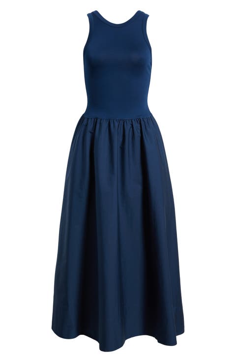 Mixed Media Sleeveless Dress