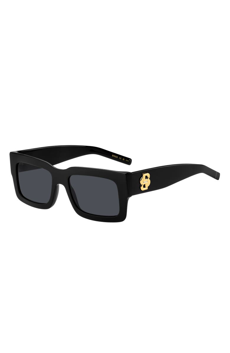 BOSS 54mm Rectangular Sunglasses, Alternate, color, 