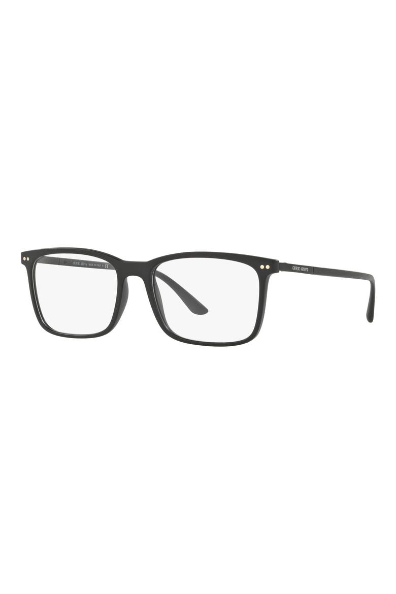 56mm Square Optical Glasses, Alternate, color, MATTE BLACK
