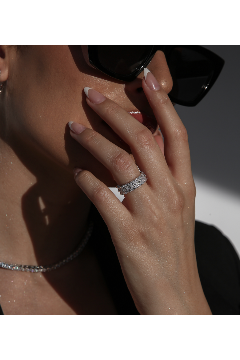 Birdie Ring, Alternate, color, Silver