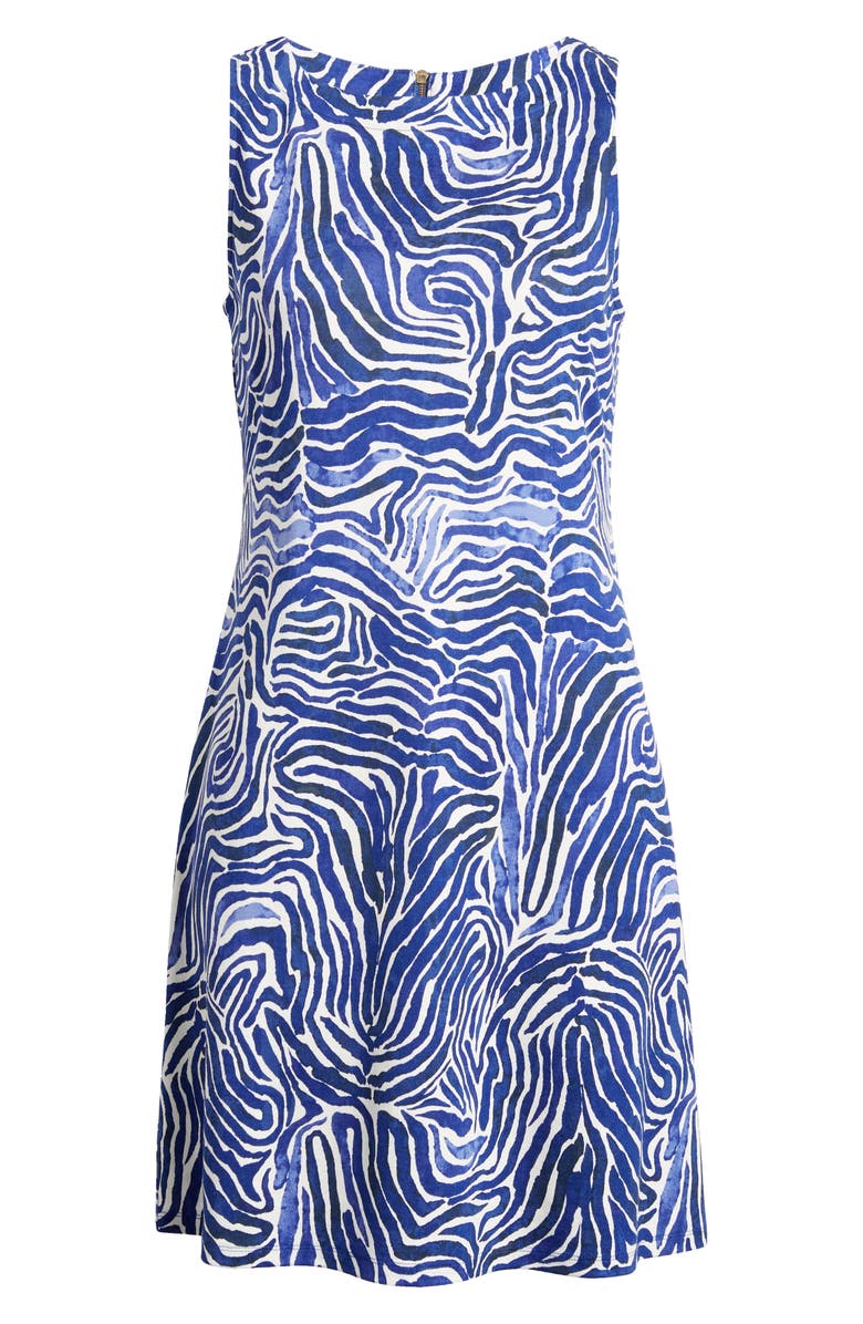 Tommy Bahama Darcy Zen Zebra Print Sleeveless Shift Dress, Alternate, color, 