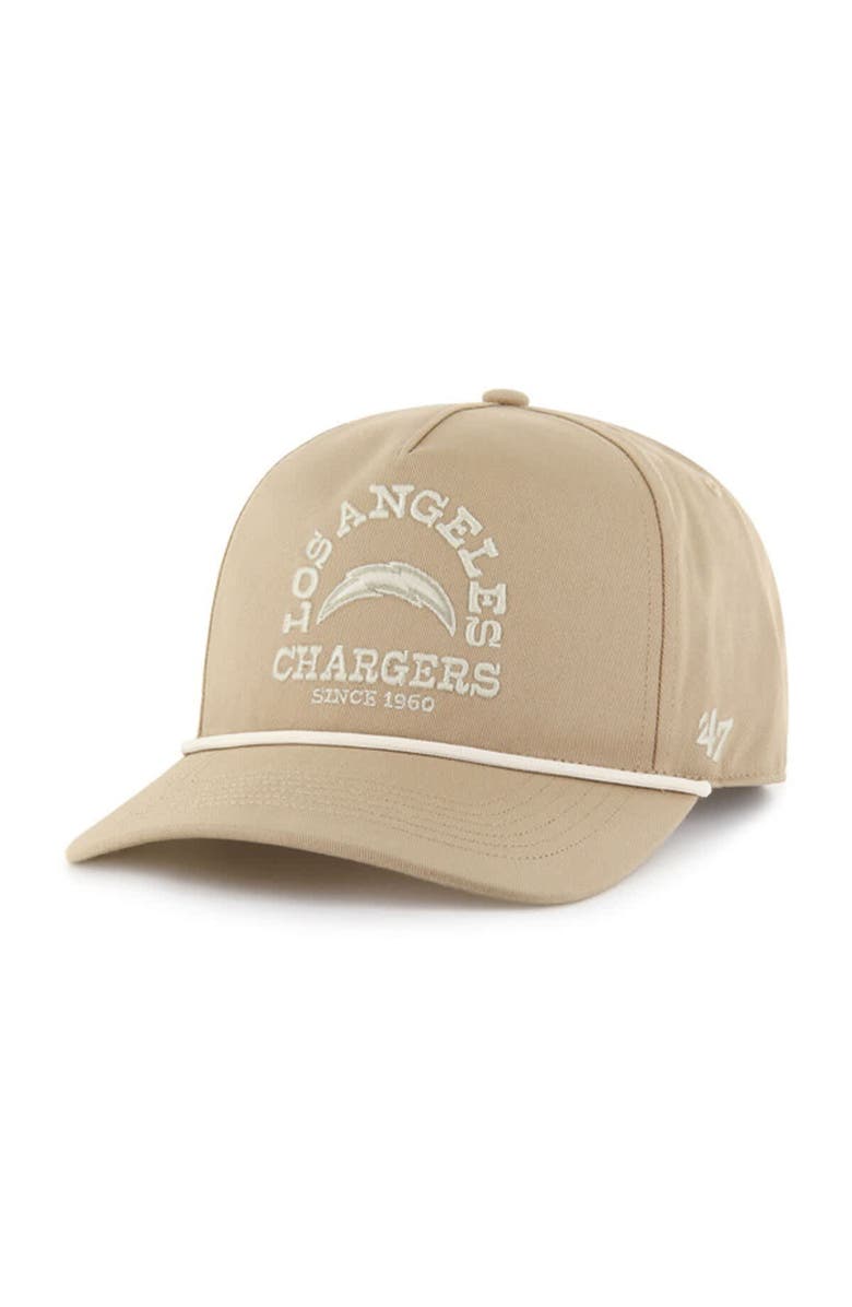 '47 Men's '47 Khaki Los Angeles Chargers Canyon Ranchero Hitch Adjustable Hat, Main, color, 