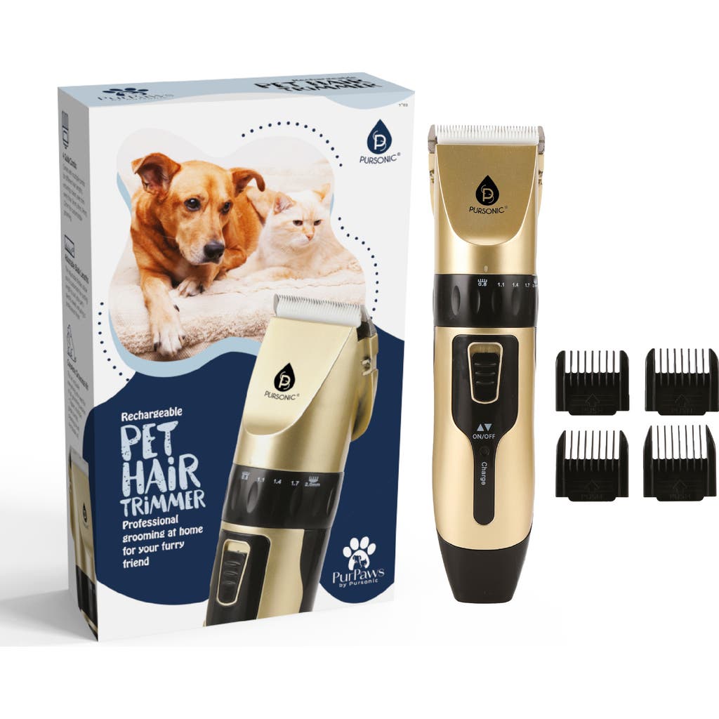 PURSONIC Rechargeable Pet Hair Trimmer in Metallic Gold at Nordstrom