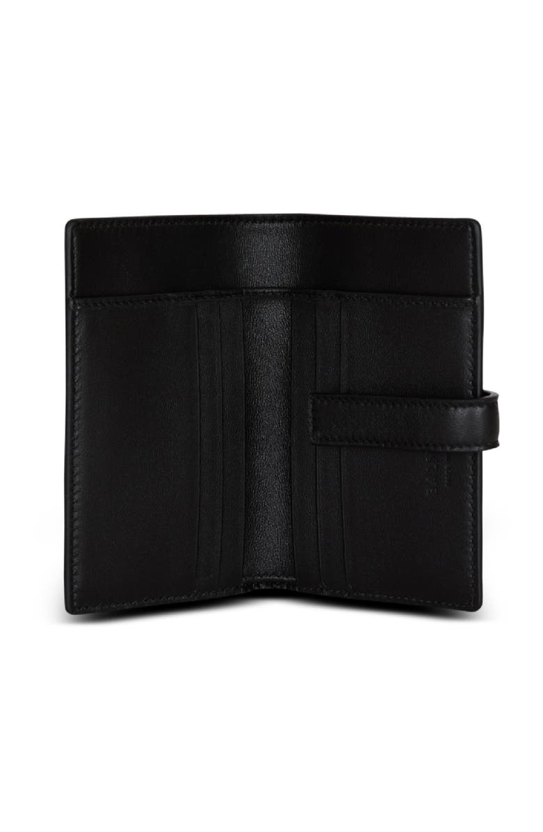 Balmain Pulse Holder monogram jacquard card holder, Alternate, color, Black