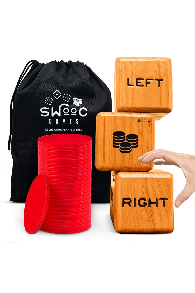 Giant Right Center Left Game, Main, color, Brown
