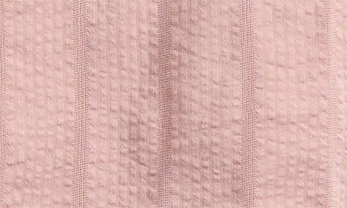 Corridor Striped Seersucker Short Sleeve Shirt Pink In Pnk