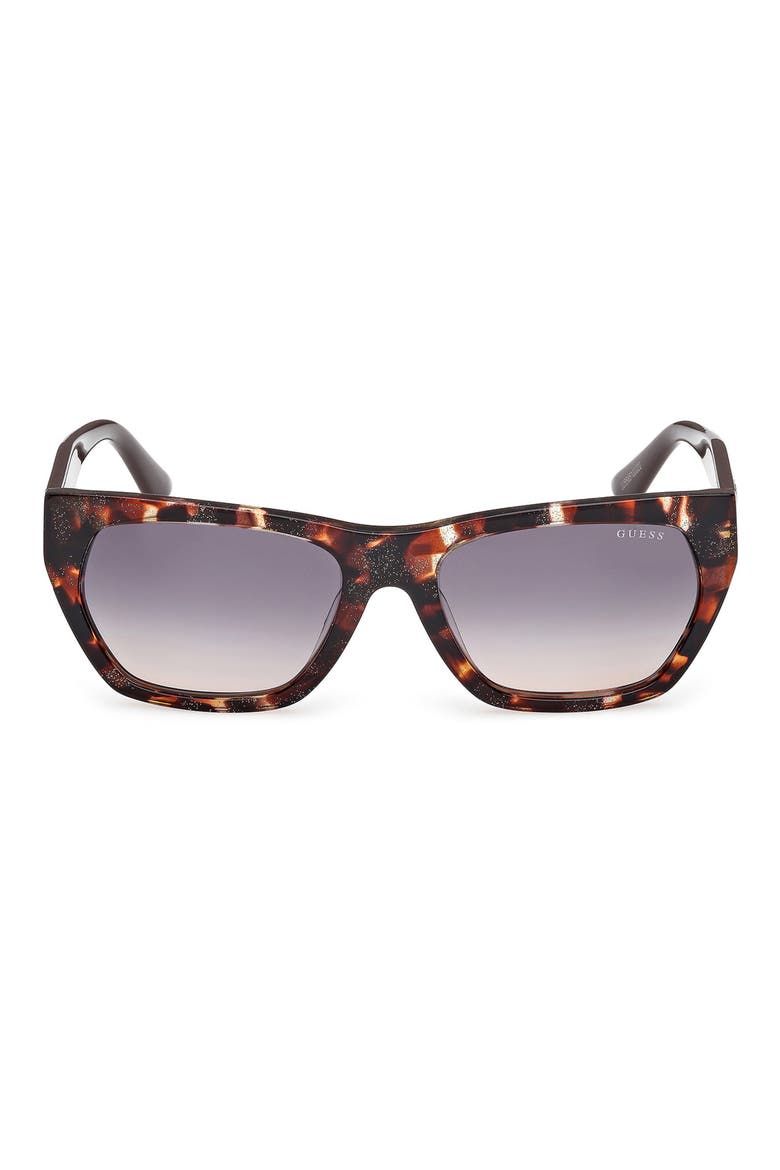 Geometric Sunglasses, Main, color, DARK HAVANA / GRADIENT SMOKE