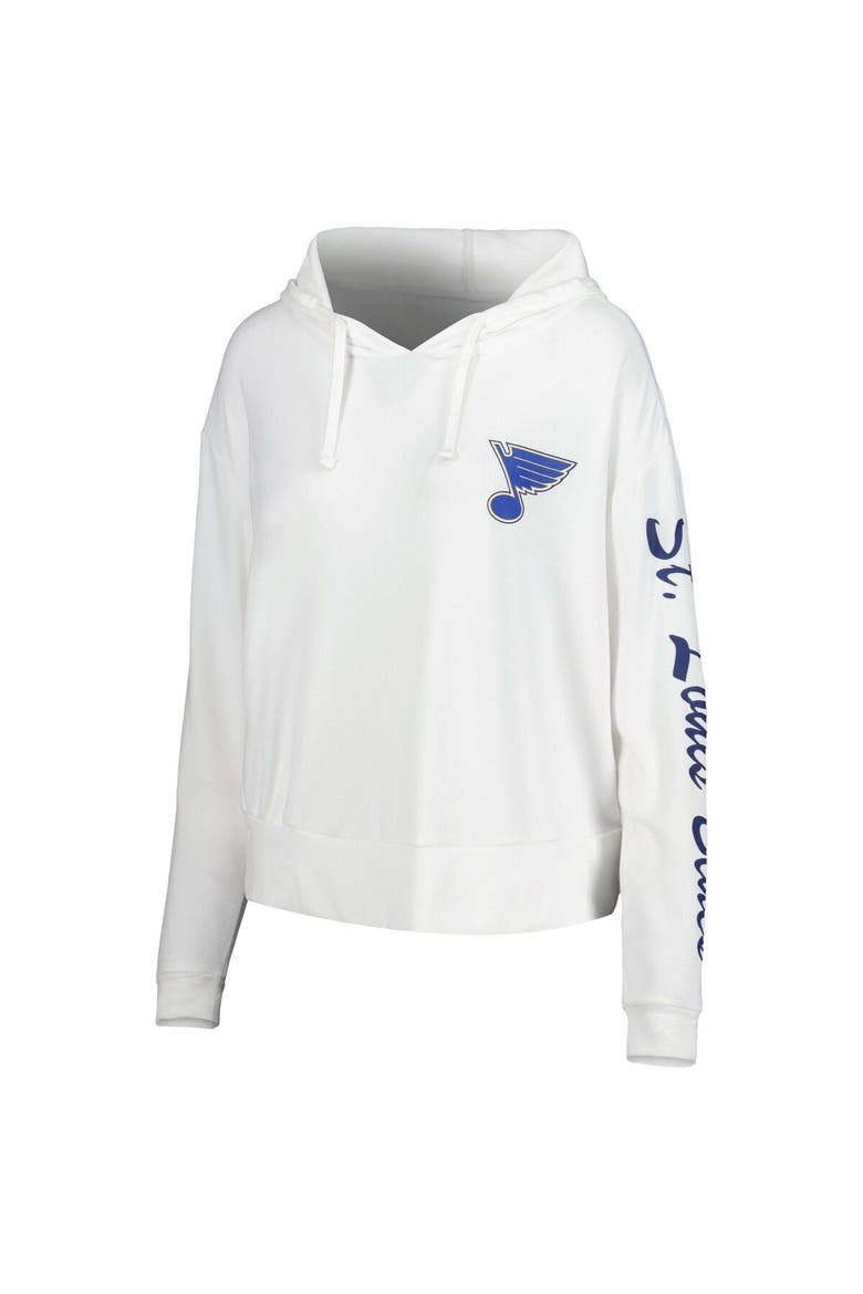Women's Concepts Sport Cream St. Louis Blues Accord Hacci Long Sleeve Hoodie T-Shirt, Alternate, color, White