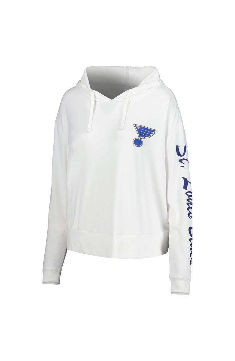 CONCEPTS SPORT Women's Concepts Sport Cream St. Louis Blues Accord Hacci Long Sleeve Hoodie T-Shirt, Alternate, color, White