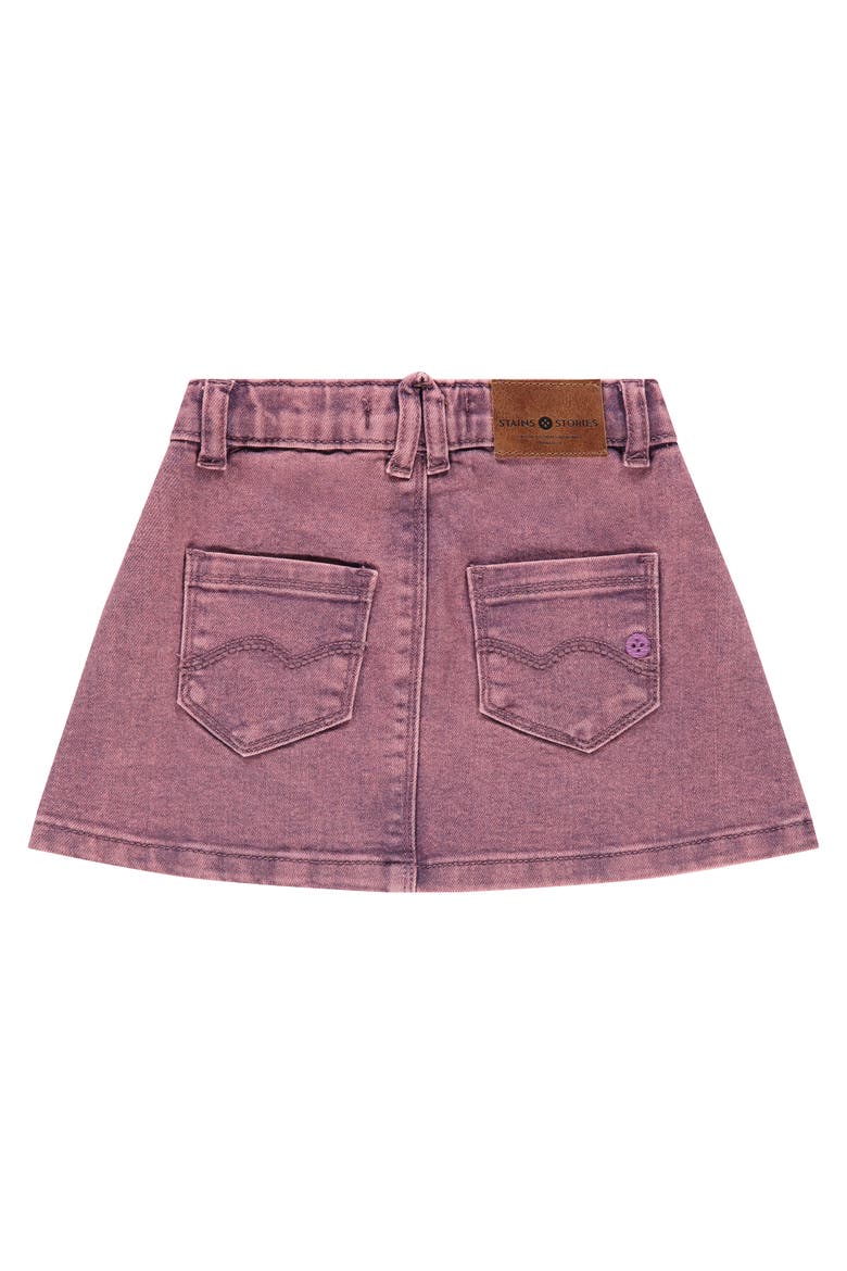 Acid Wash Denim Skirt, Alternate, color, Purple