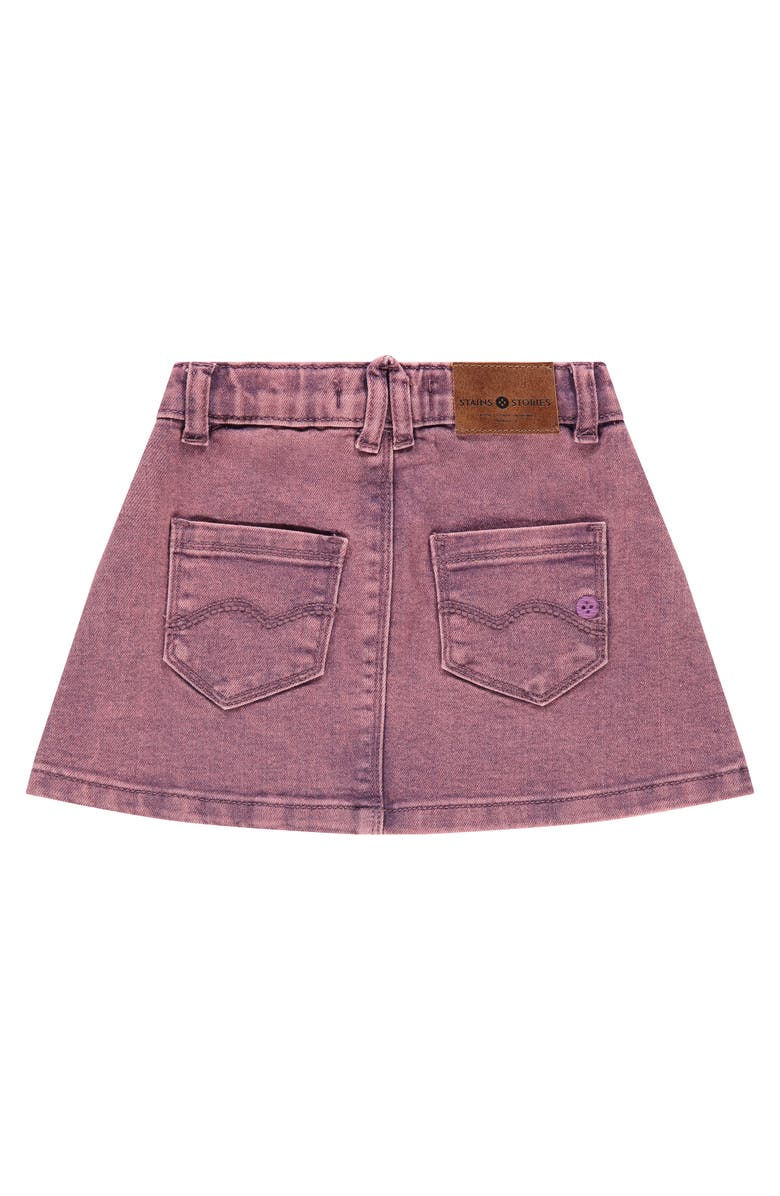 Stains and Stories by Babyface Acid Wash Denim Skirt, Alternate, color, Purple