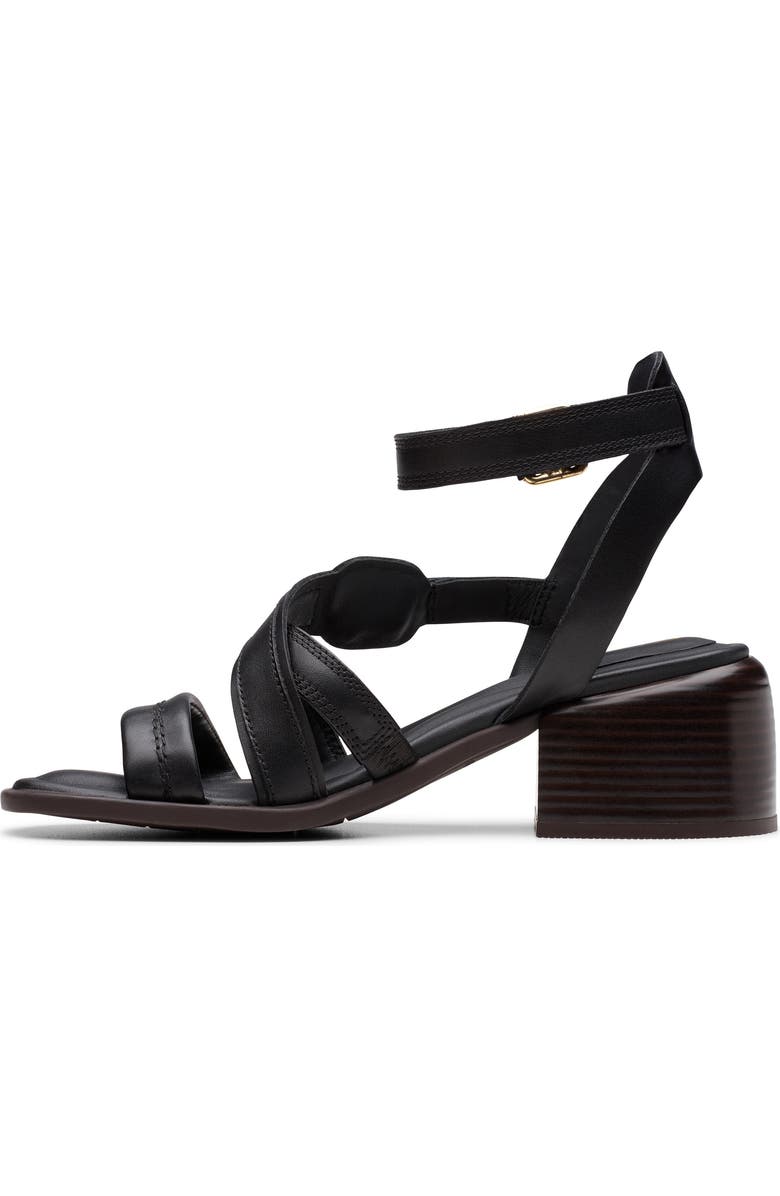 Clarks<sup>®</sup> Morwyn Block Heel Sandal, Alternate, color, Black Leather