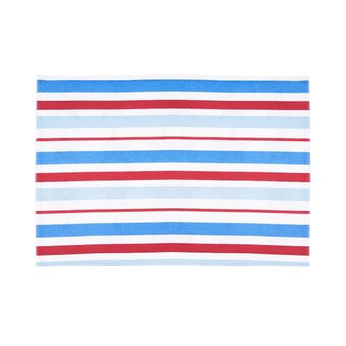 C & F Home C&f Home Red White & Pow Placemats Set Of 6, 14" X 20" In Blue