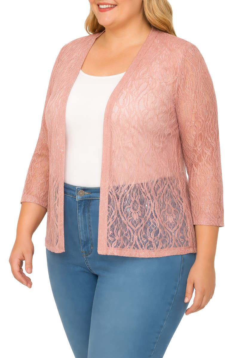 Standards & Practices Lace & Sequin Jacket, Alternate, color, Mauve