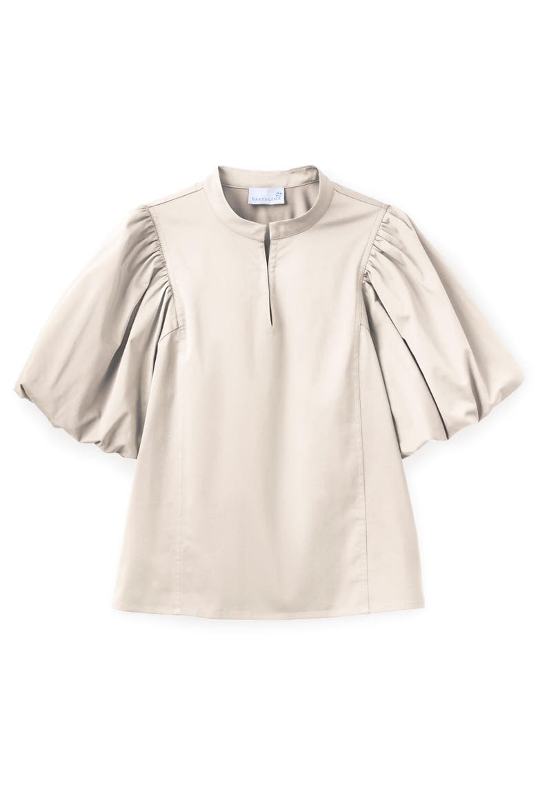 Perry Removable Tie Neck Top, Alternate, color, Ivory