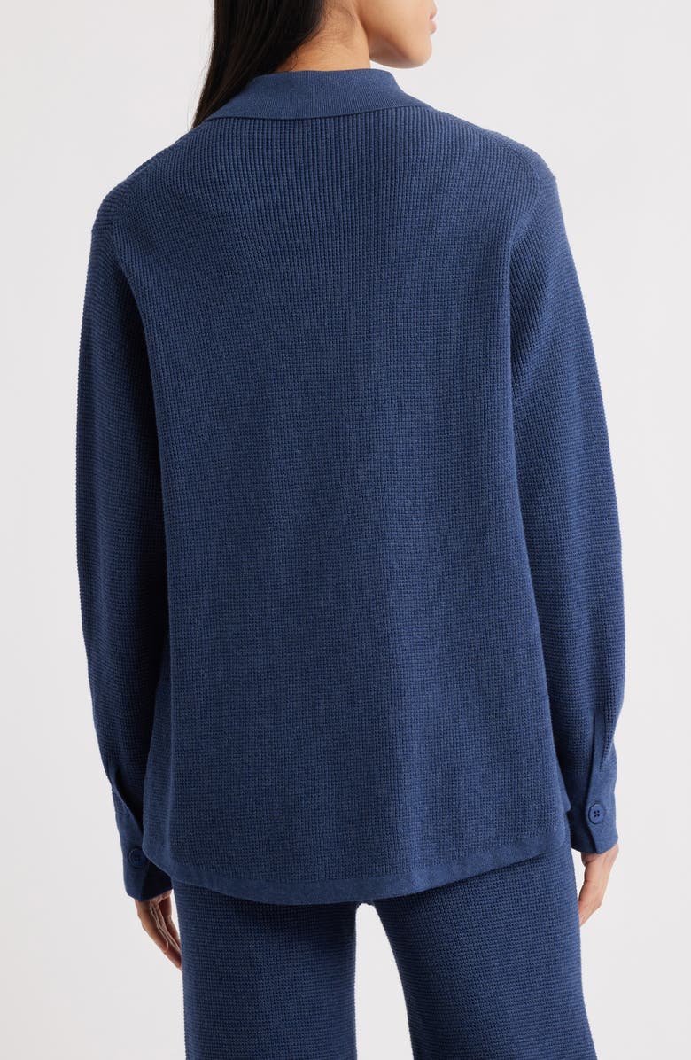 MARGARET O'LEARY Jamie Waffle Stitch Cotton Sweater, Alternate, color,