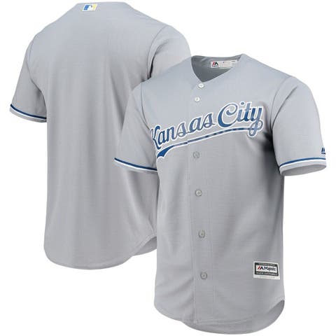 Men's Majestic Gray Kansas City Royals Team Official Jersey