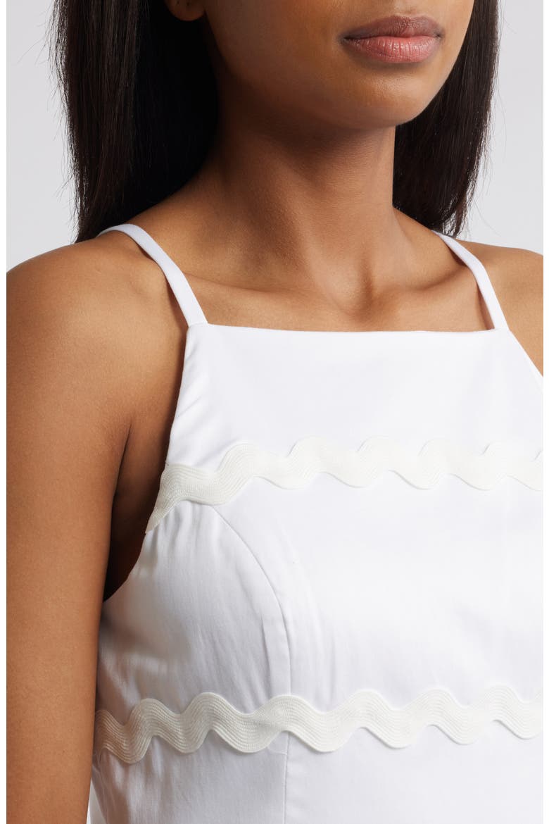 Angelynn Rickrack Fit & Flare Dress, Alternate, color, RESORT WHITE