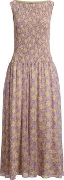 Polo Ralph Lauren Floral Print Smocked Maxi Dress