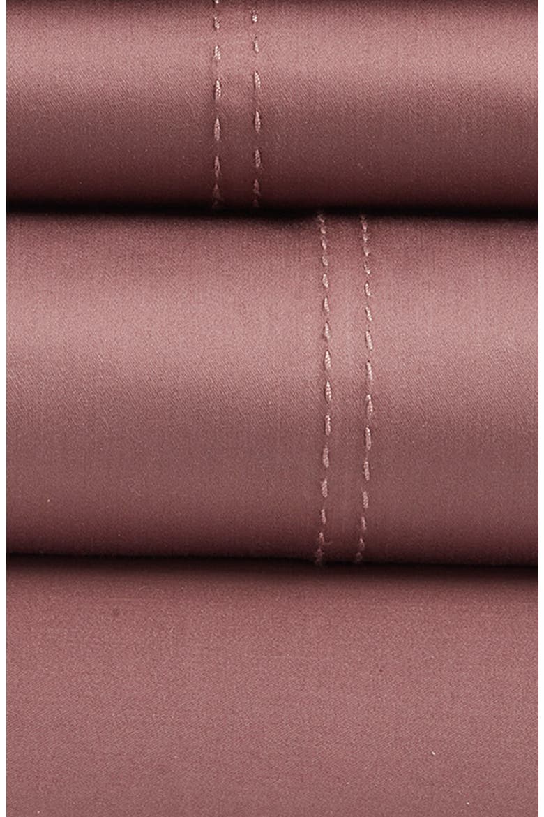 400 Thread Count Organic Cotton Sateen Sheet Set, Alternate, color, PURPLE TAUPE