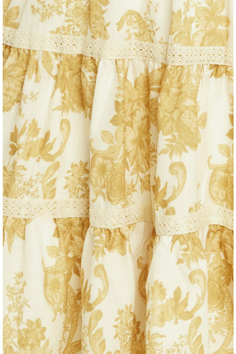 Print Long Sleeve Dress, Alternate, color, OFF WHITE/ YELLOW