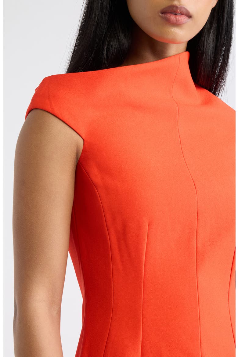 Arion One-Shoulder Cap Sleeve Gown, Alternate, color, SCARLET