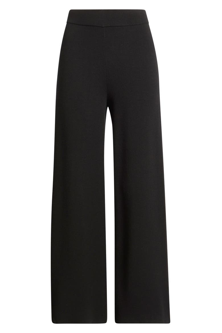 Wide Leg Sweater Pants, Alternate, color, ANNE BLACK