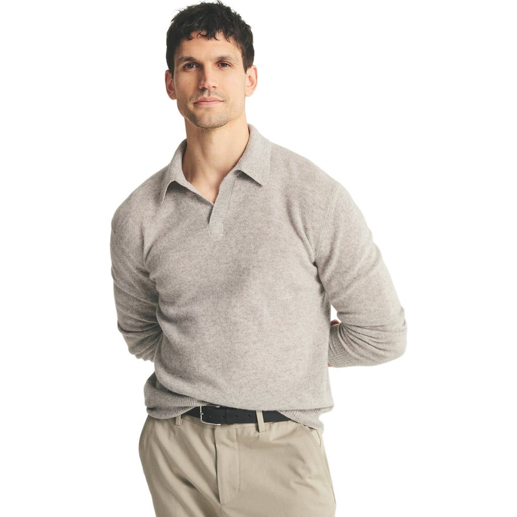 NAADAM Lightweight Cashmere Relaxed Polo in Cement  product
