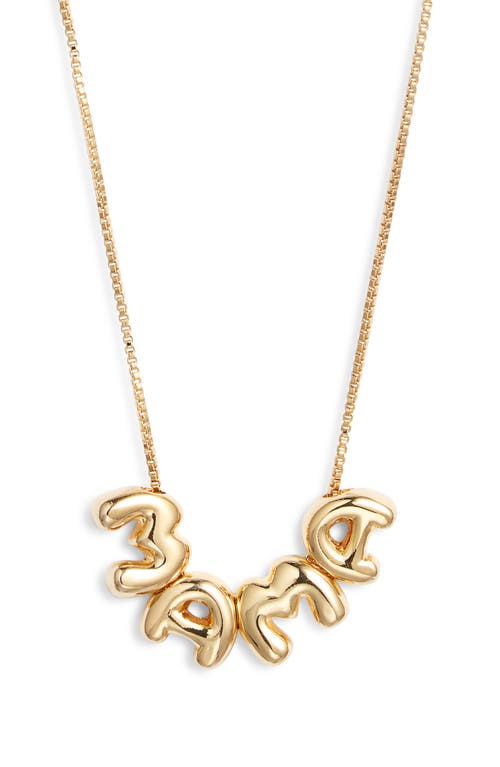 Nordstrom Demi Fine Bubble Mama Pendant Necklace In 14k Gold Plated