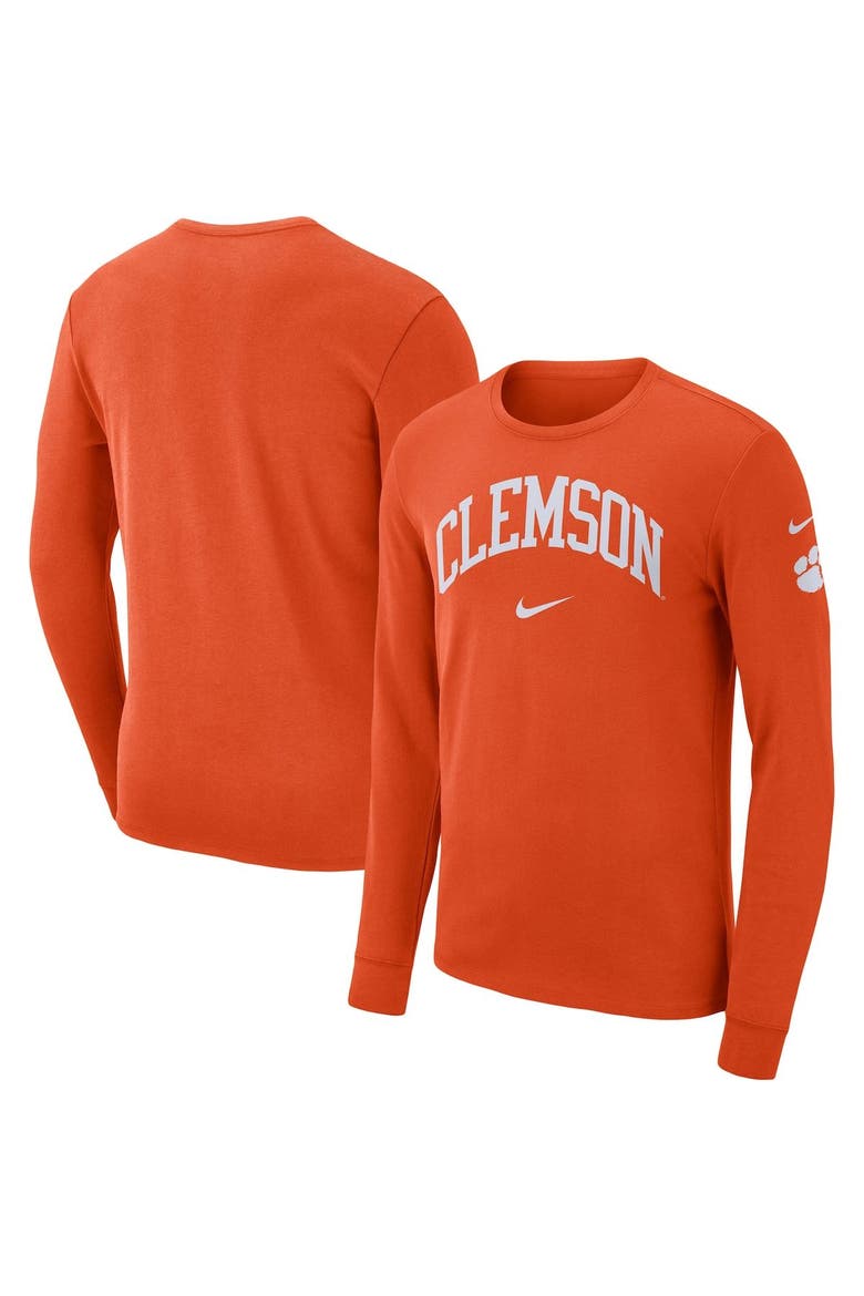 Men's Nike Orange Clemson Tigers Arch 2-Hit Long Sleeve T-Shirt, Alternate, color, Orange