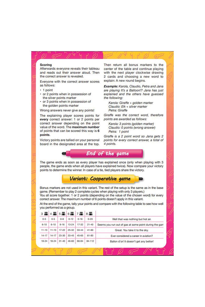 It'S A Balloon Word Guessing Drawing Game For Parties And Families, Ages 8+, Alternate, color, Multicolored
