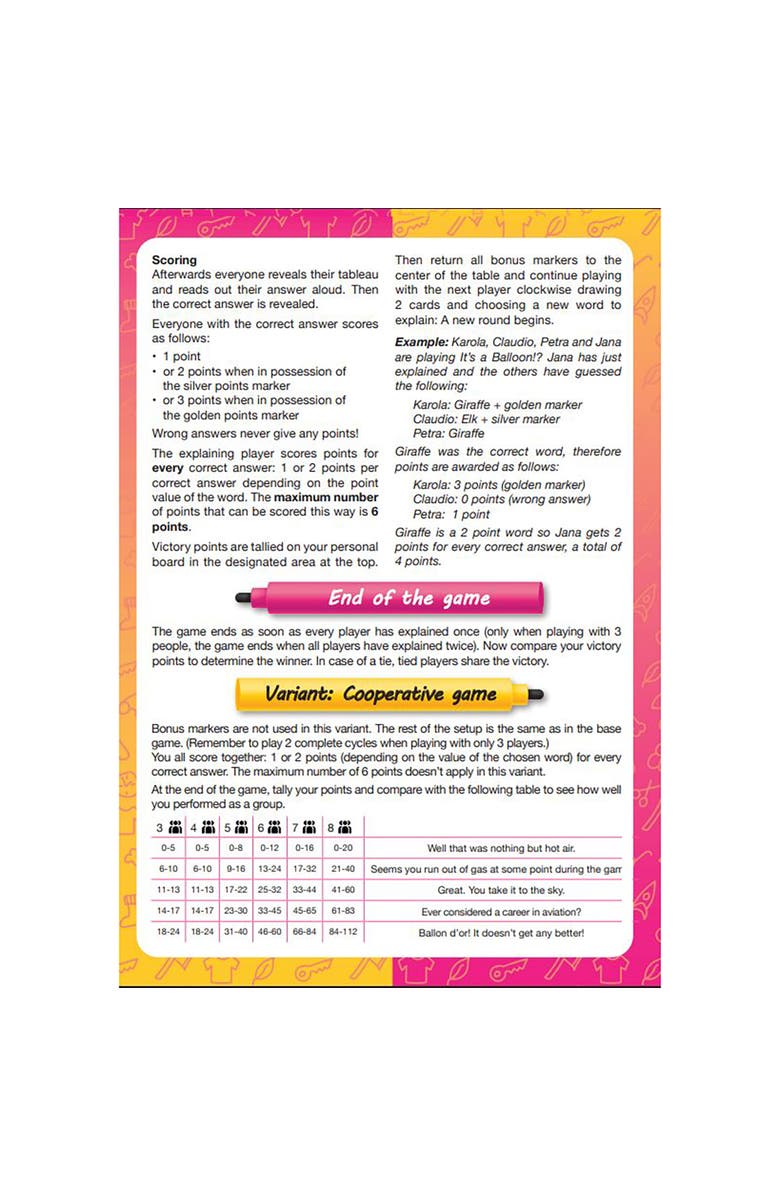 Rio Grande Games It'S A Balloon Word Guessing Drawing Game For Parties And Families, Ages 8+, Alternate, color, Multicolored