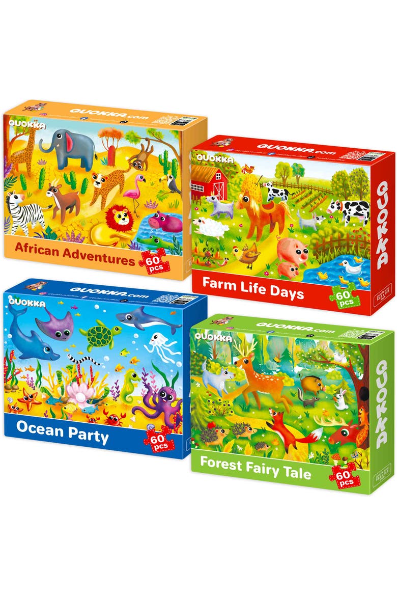 Kids 60 Piece Puzzle Set - Search & Find, Main, color, Animal Themes Set