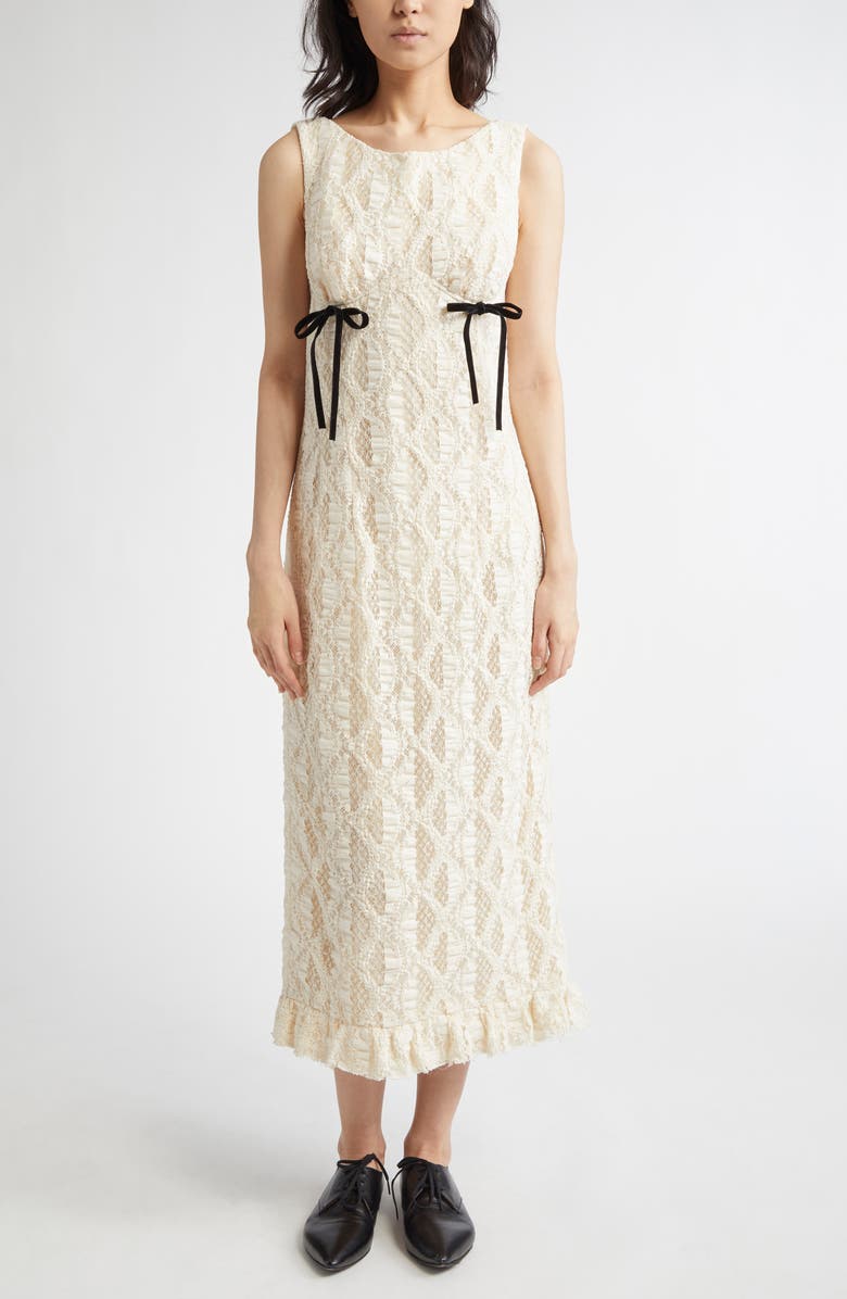 Meruert Tolegen Sculpted Lace Midi Dress, Main, color, 