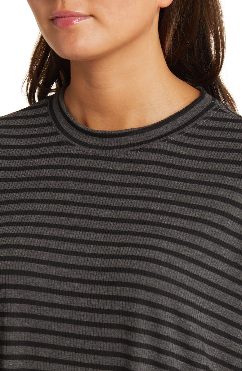 Dressed in Lala Leveled Up Ribbed Oversize T-Shirt & High Waist Pants Set, Alternate, color, 