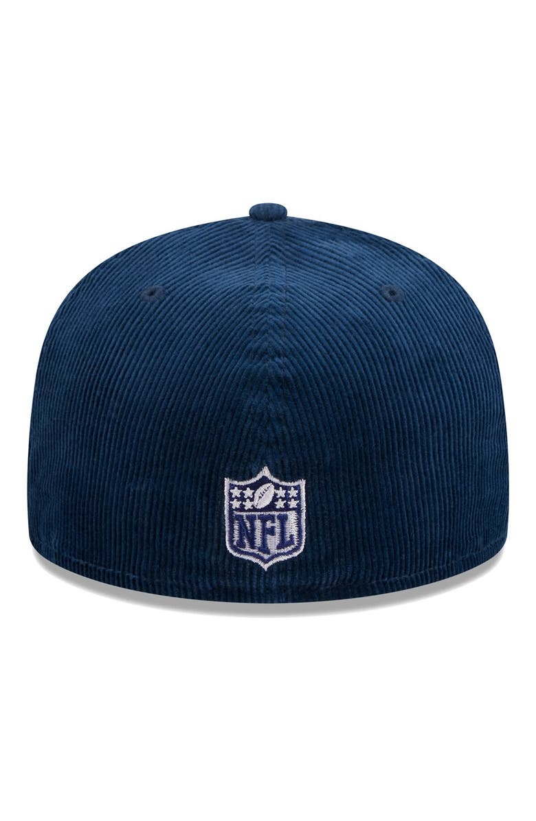 New Era Men's New Era Navy New England Patriots Throwback Cord 59FIFTY Fitted Hat, Alternate, color, Navy