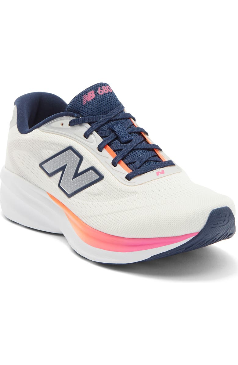 New Balance 680 Running Shoe, Main, color, Sea Salt/ Tangerine Heat